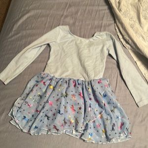 Blue long sleeve leotard